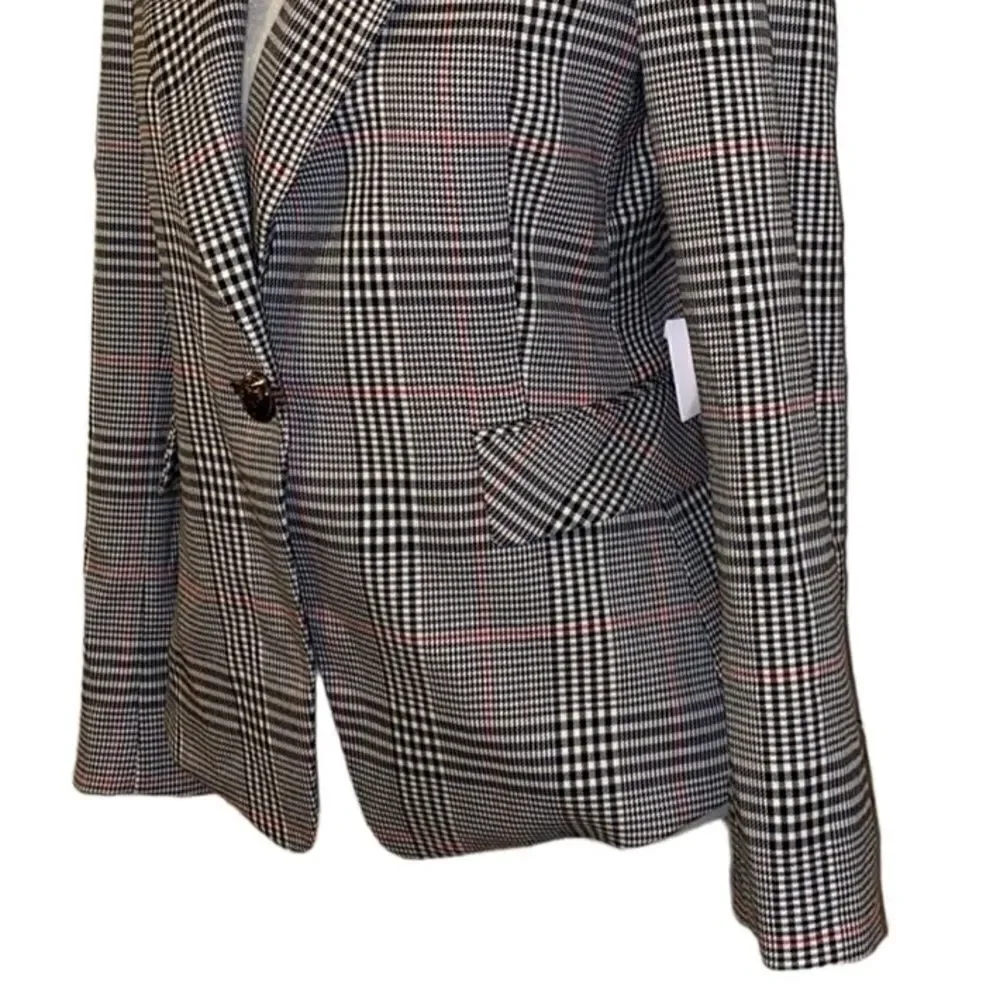 Lini Eve Plaid Single-Button Lined Blazer